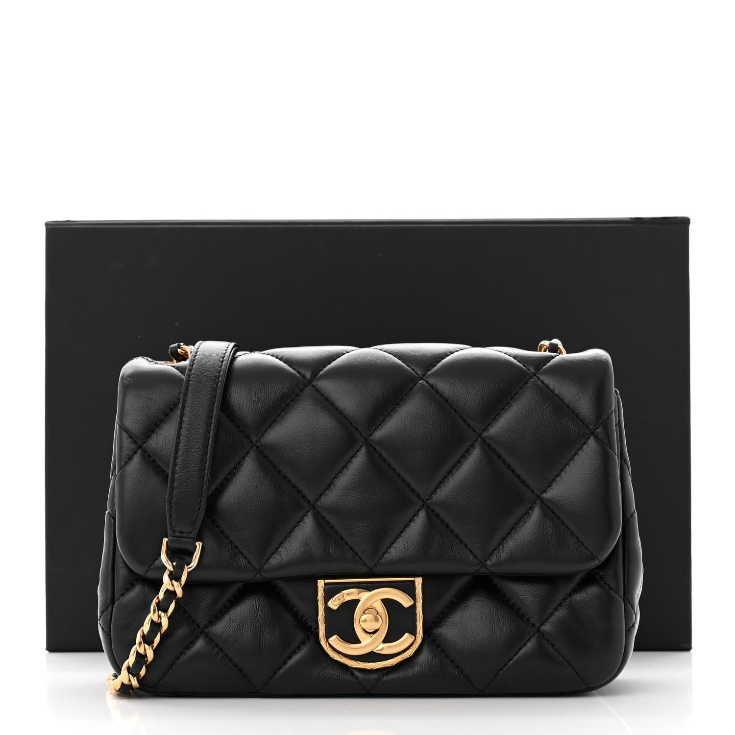 Chanel Lambskin Quilted Mini Flap Black 3 of 11