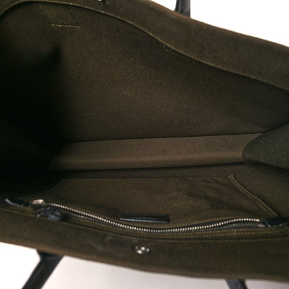 Saint Laurent Linen Calfskin Rive Gauche Tote Khaki 5 of 10
