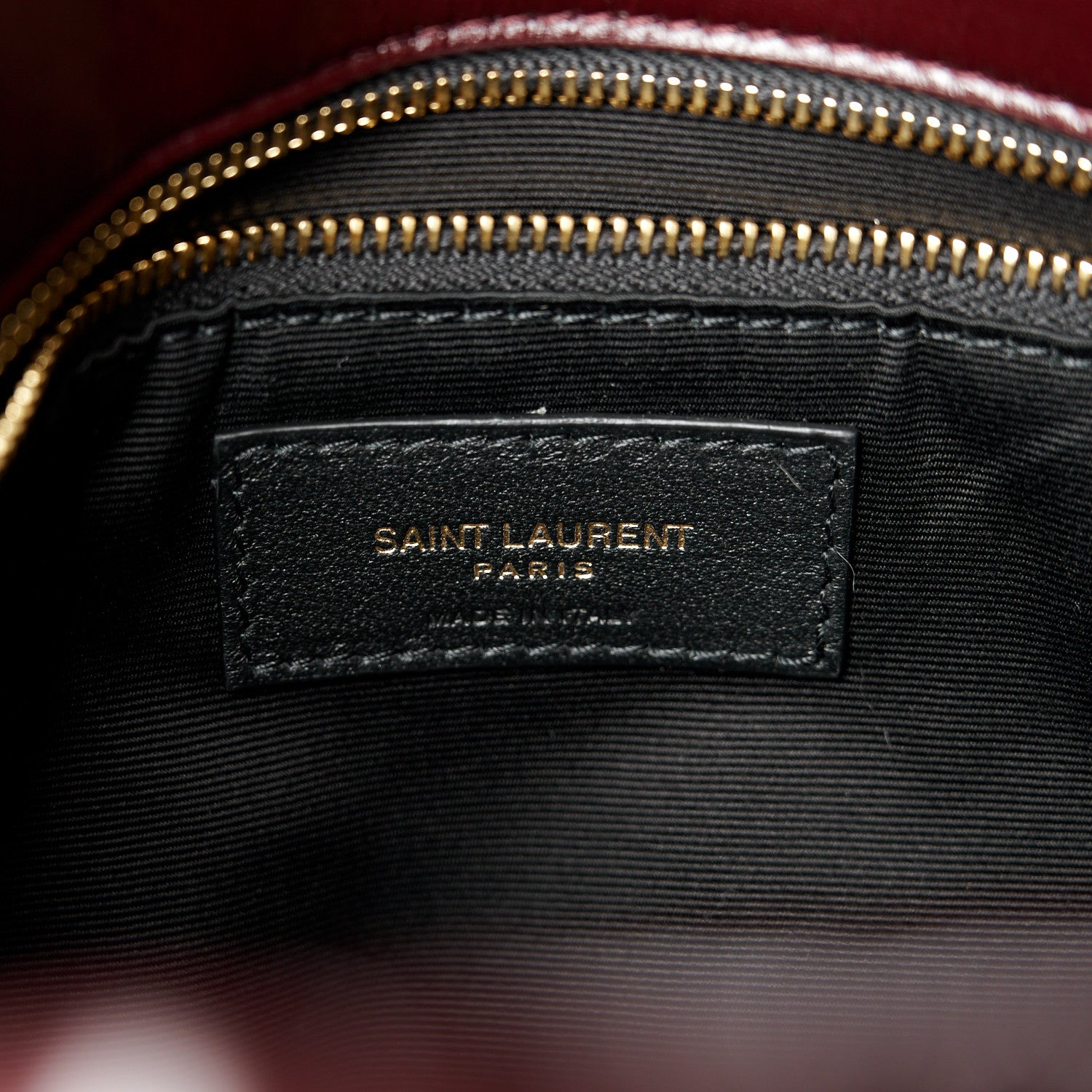 Saint Laurent Patent Lambskin Quilted Medium Loulou Puffer Monogram Chain Satchel Barolo Red 6 of 11