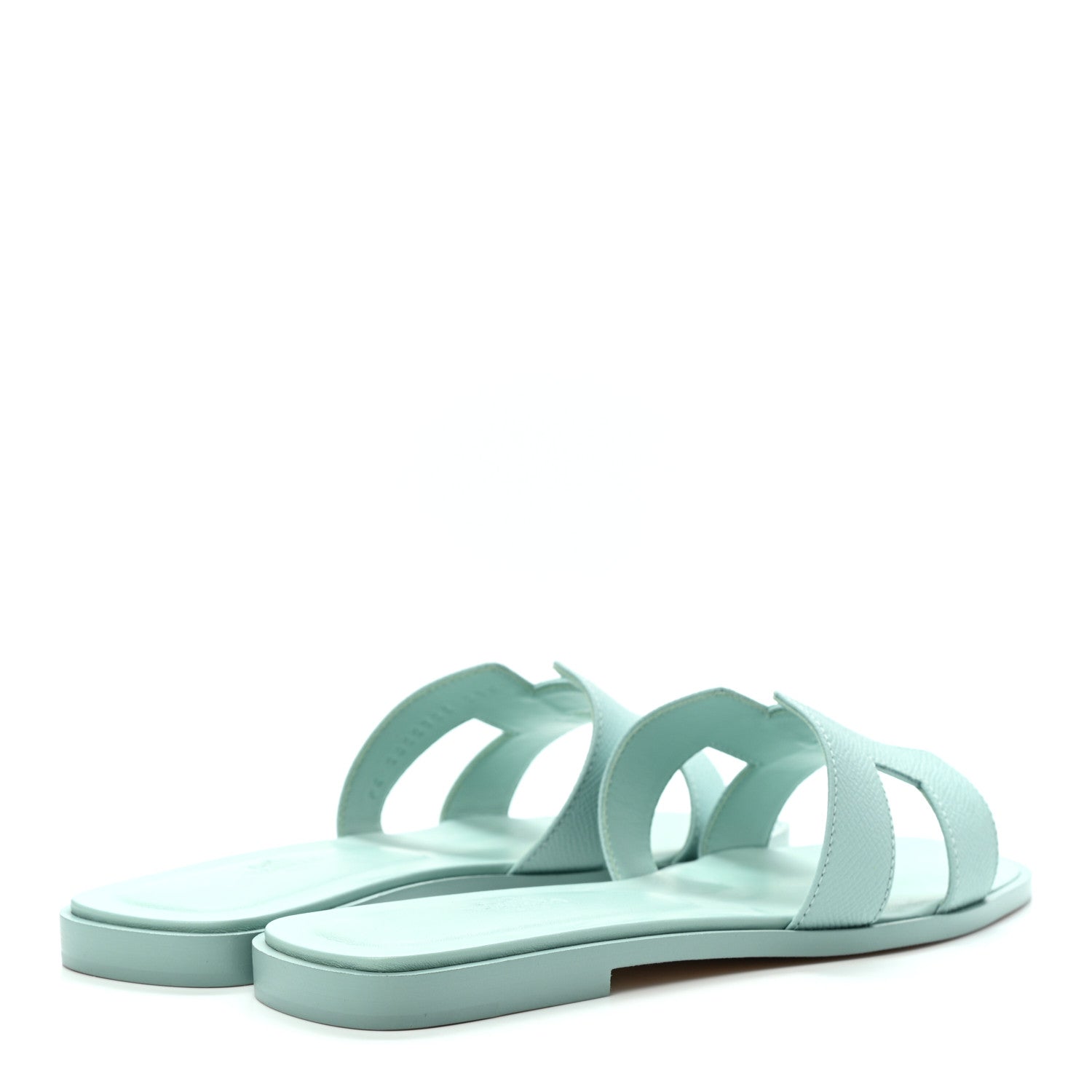 Hermes Epsom Oran Sandals 38 Vert Embrun 4 of 9