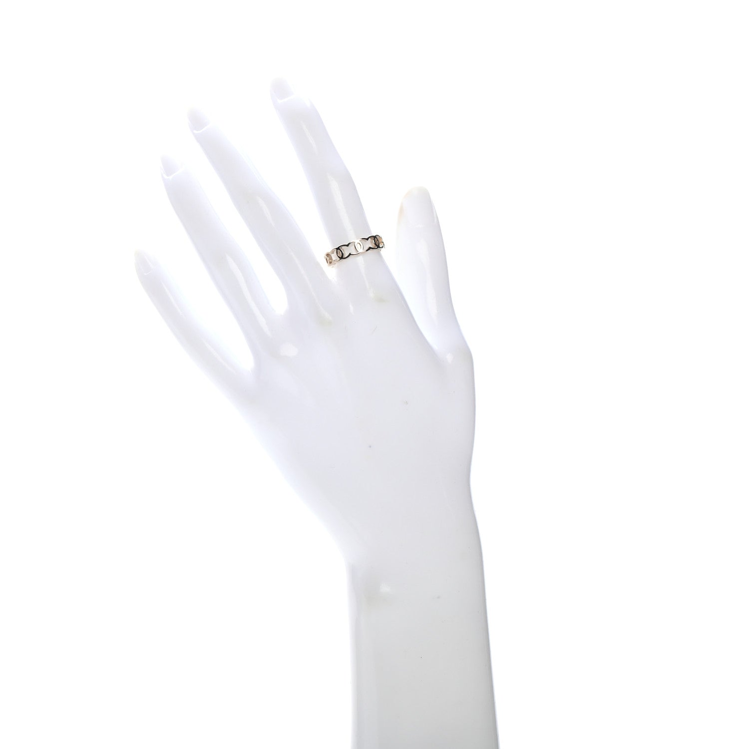 Chanel Metal Chain CC Ring 6.25 Gold 2 of 5