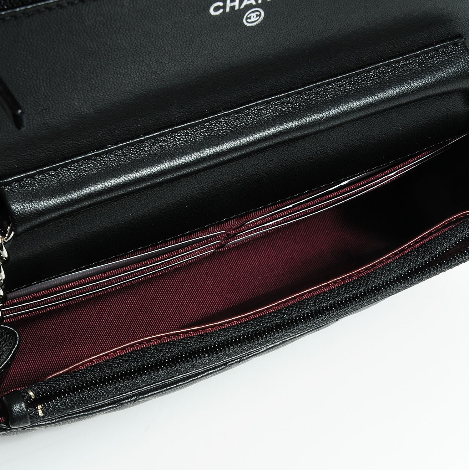 Chanel Lambskin Quilted Wallet On Chain WOC Black 6 of 8