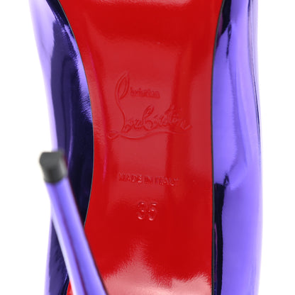 Christian Louboutin Metallic Patent Psychic Kate 100 Pumps 35 Elektra 6 of 8
