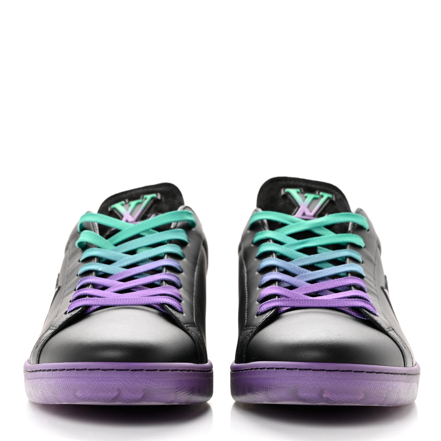 Calfskin Luxembourg Samothrace Sneakers 9 Black Purple Green