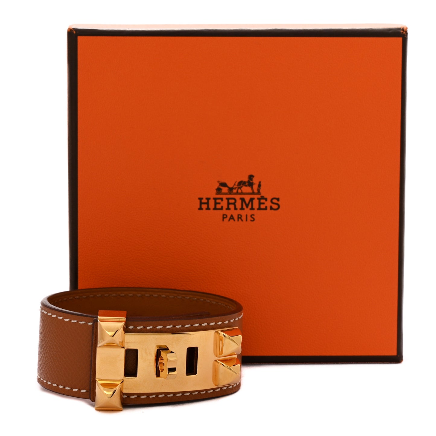 Madame Calfskin Collier de Chien CDC 24 Bracelet T2 Gold