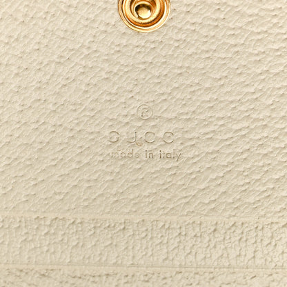 Gucci GG Supreme Monogram Textured Dollar Calfskin Web Ophidia Card Case Beige Ebony Mystic White 6 of 11