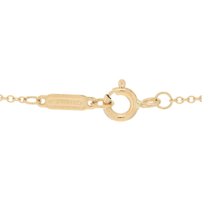 Tiffany 18K Yellow Gold Twist Round Charm Necklace 4 of 5