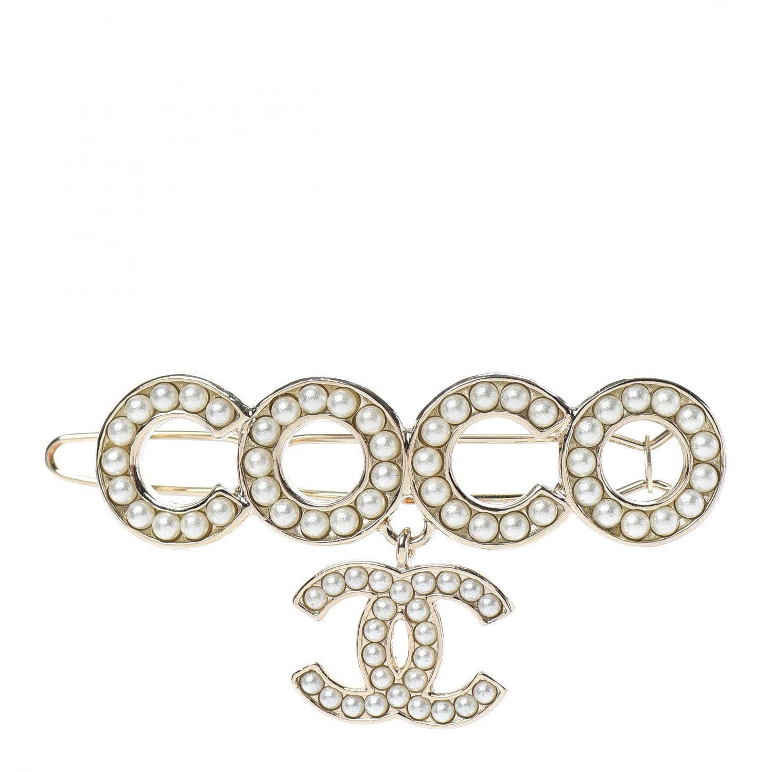 Chanel Pearl Coco Brooch Gold 1 of 3