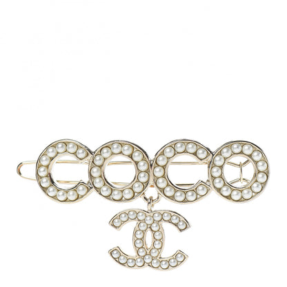 Chanel Pearl Coco Brooch Gold 1 of 3