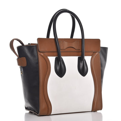 Celine Smooth Calfskin Tri-color Micro Luggage Brown 3 of 18