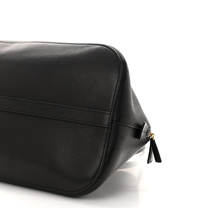 The Row Polished Saddle Calfskin Large Devon Bag Black 9 of 9