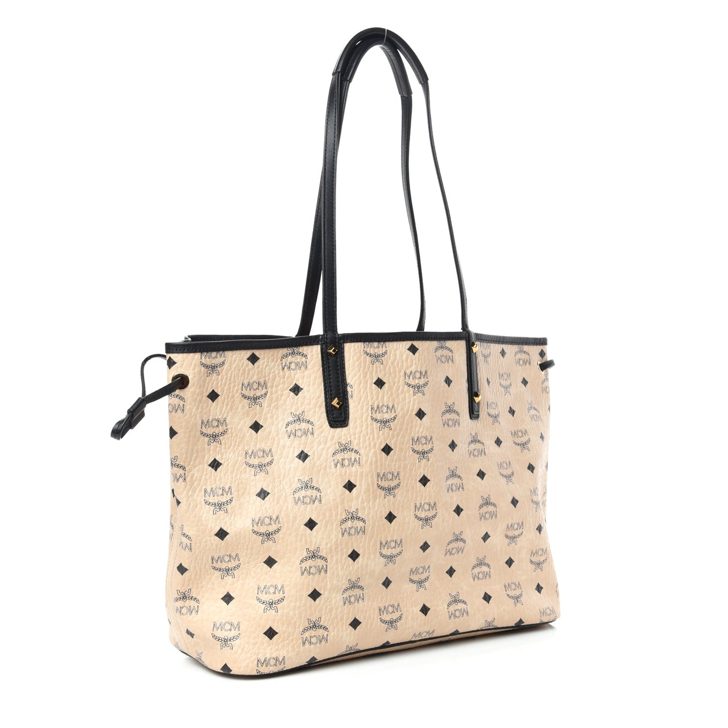 Visetos Medium Project Reversible Shopper Tote Beige