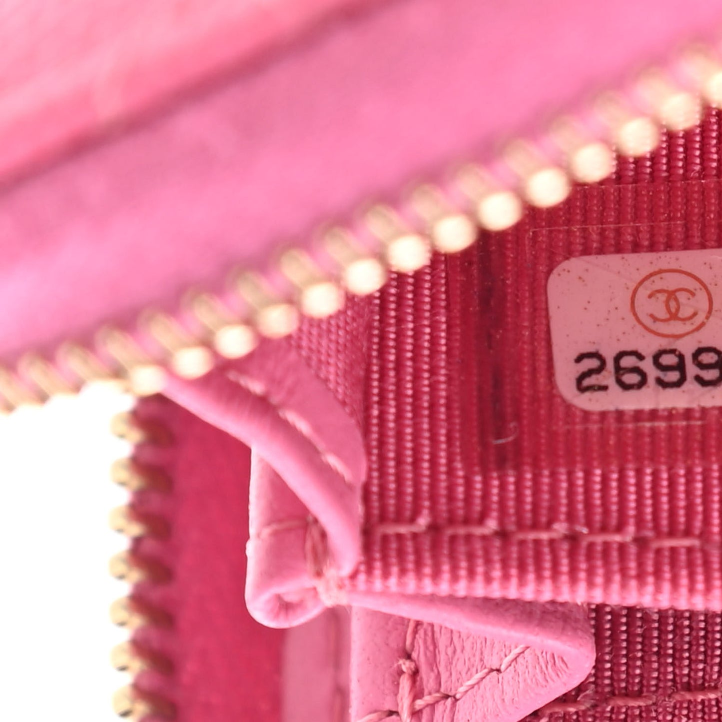 Caviar Quilted Zip Coin Purse Pink