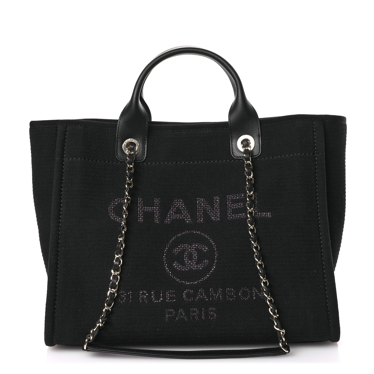 Mixed Fibers Small Deauville Tote Black