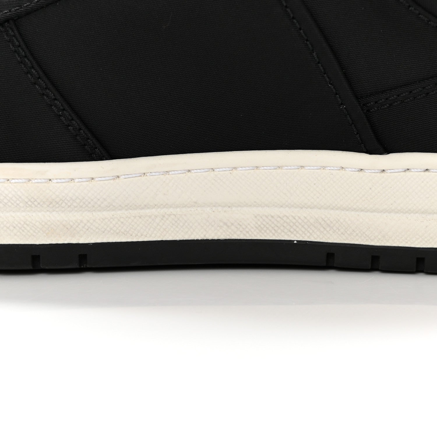 Prada Re-Nylon Triangle Logo Quilted Sneakers 38.5 Black 12 of 14