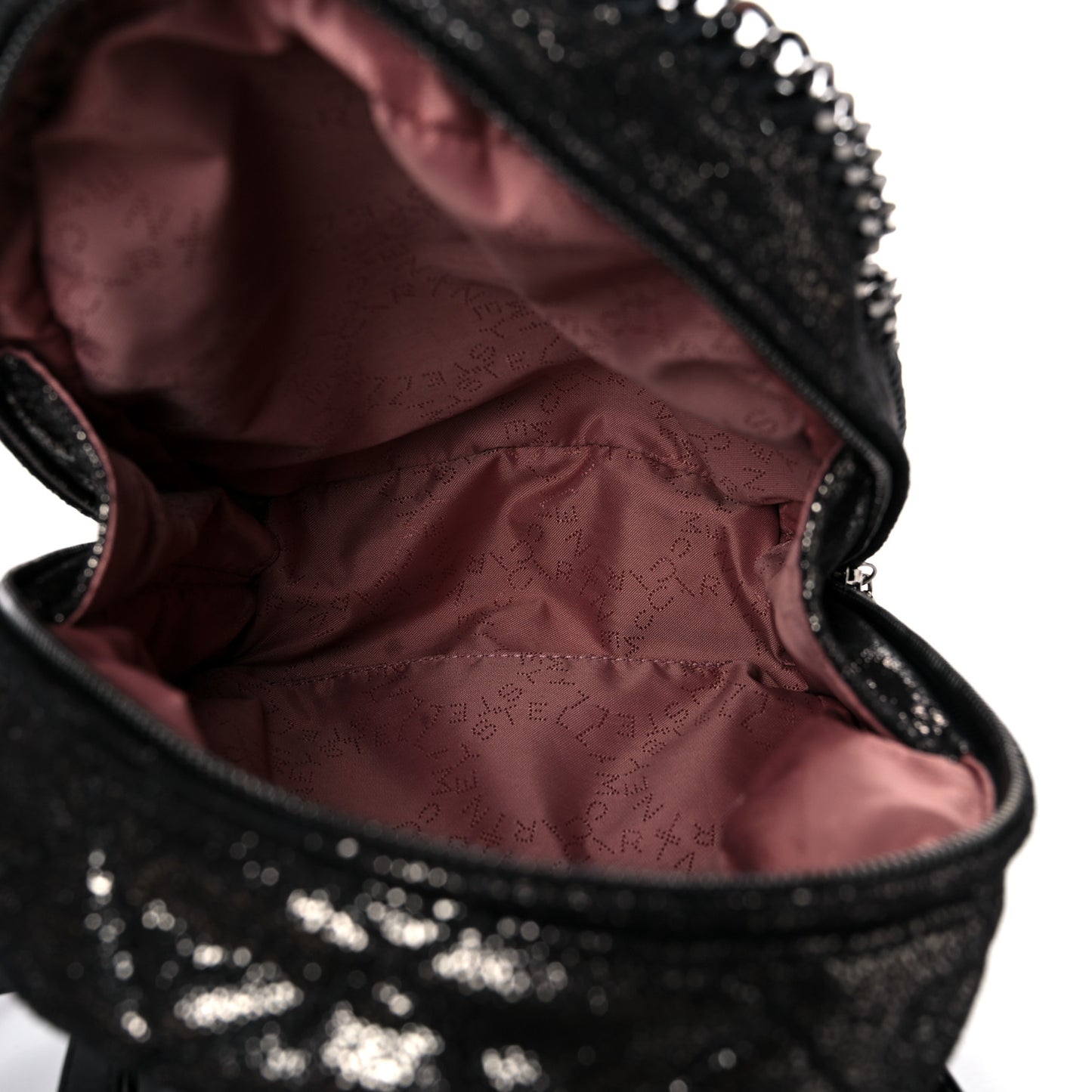 Metallic Shaggy Deer Quilted Mini Falabella Backpack
