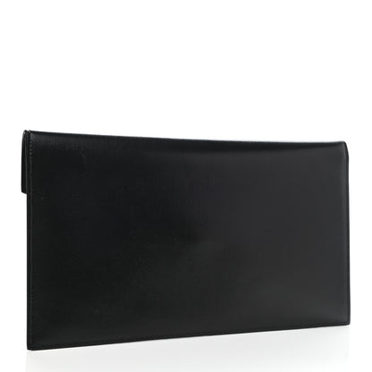 Saint Laurent Smooth Shiny Calfskin Monogram Uptown Pouch Black 4 of 9