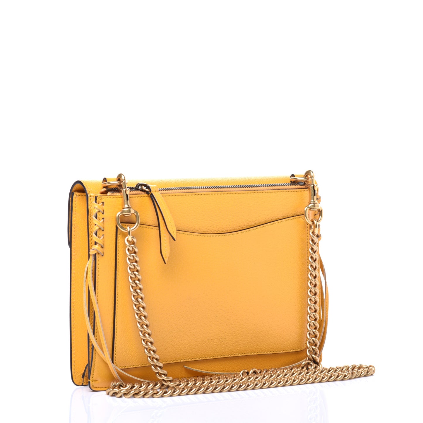 Textured Calfskin Web Animalier Chain Shoulder Bag Crop