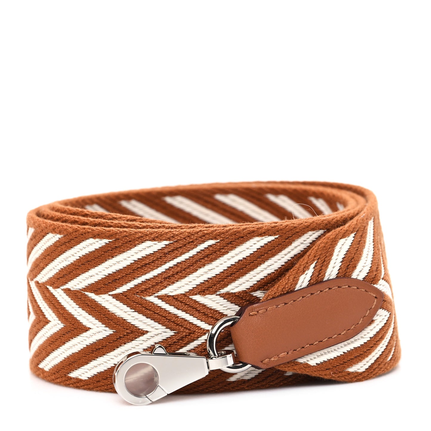 Toile Swift 50mm Sangle ZigZag Shoulder Strap Gold White