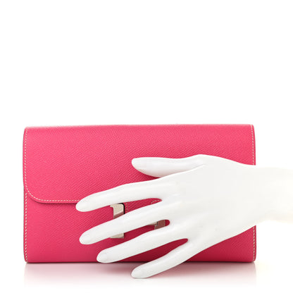 Hermes Epsom Constance Long Wallet Rose Tyrien 2 of 10