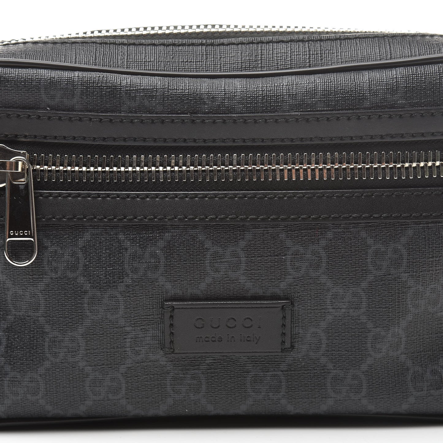 Soft GG Supreme Monogram Web Belt Bag Black Grey