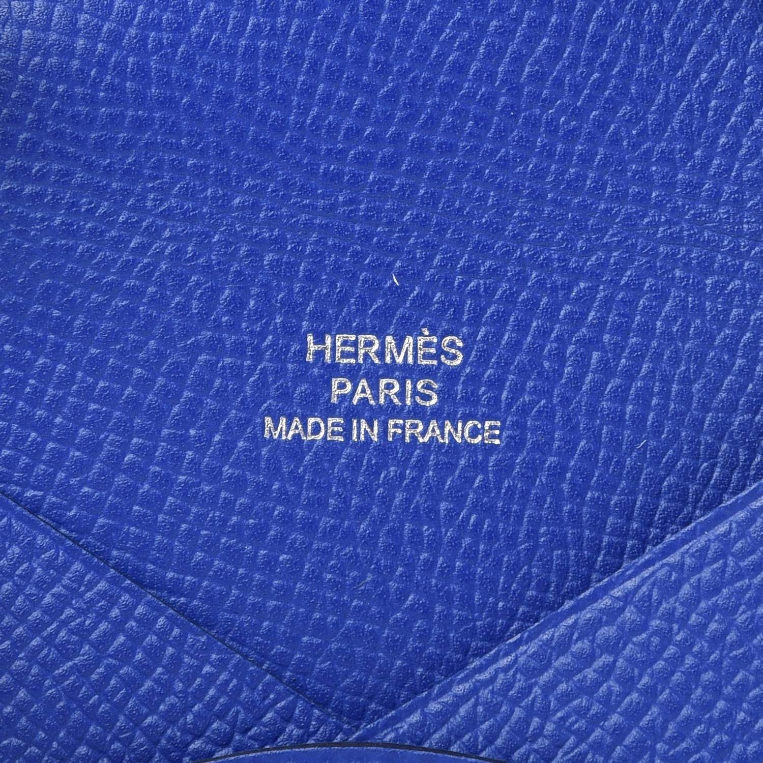 Hermes Epsom Calvi Card Case Bleu Royal 6 of 9