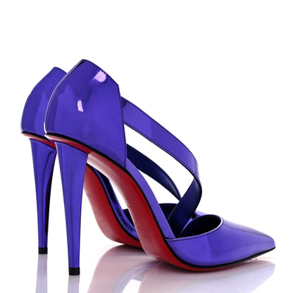 Christian Louboutin Patent Astrid 100 Pumps 37 Purple 4 of 7