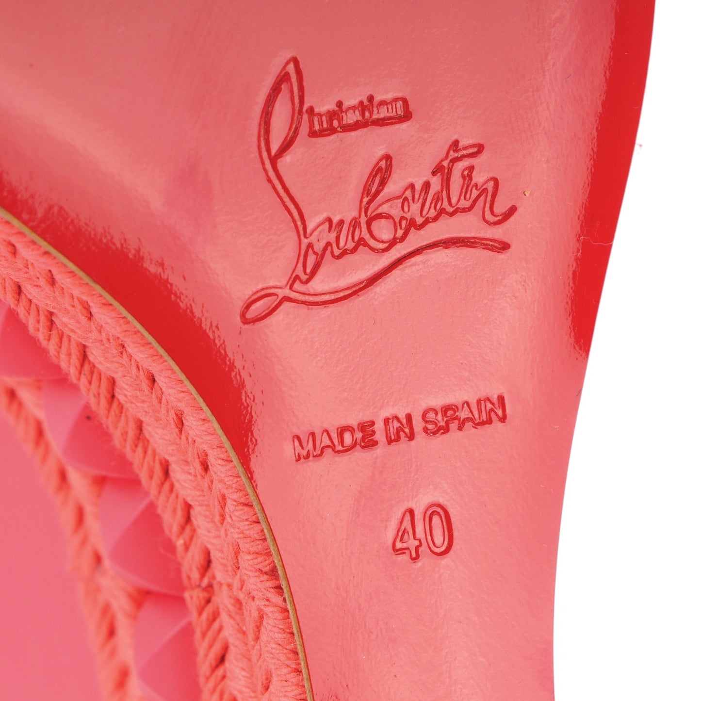 Calfskin Rope Cataclou 140 Wedge Sandals 40 Framboisine