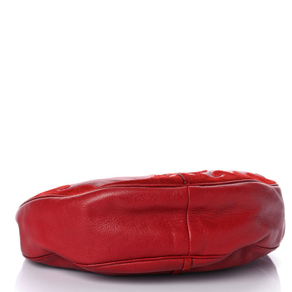 Saint Laurent Goatskin Suede Rive Gauche Tassel Hobo Red 4 of 8