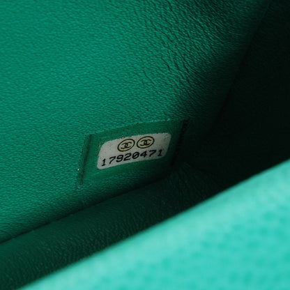 Chanel Iridescent Caviar Quilted Mini Flap Green 8 of 8