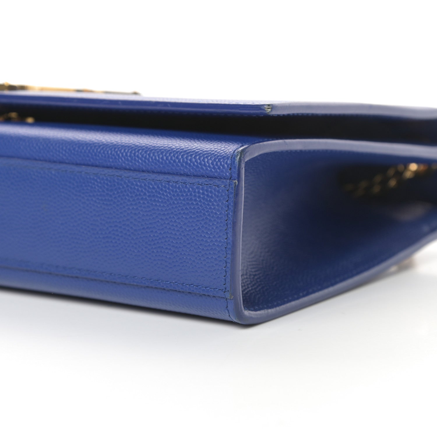 Saint Laurent Grain De Poudre Medium Classic Monogram Kate Satchel Flash Blue 10 of 16