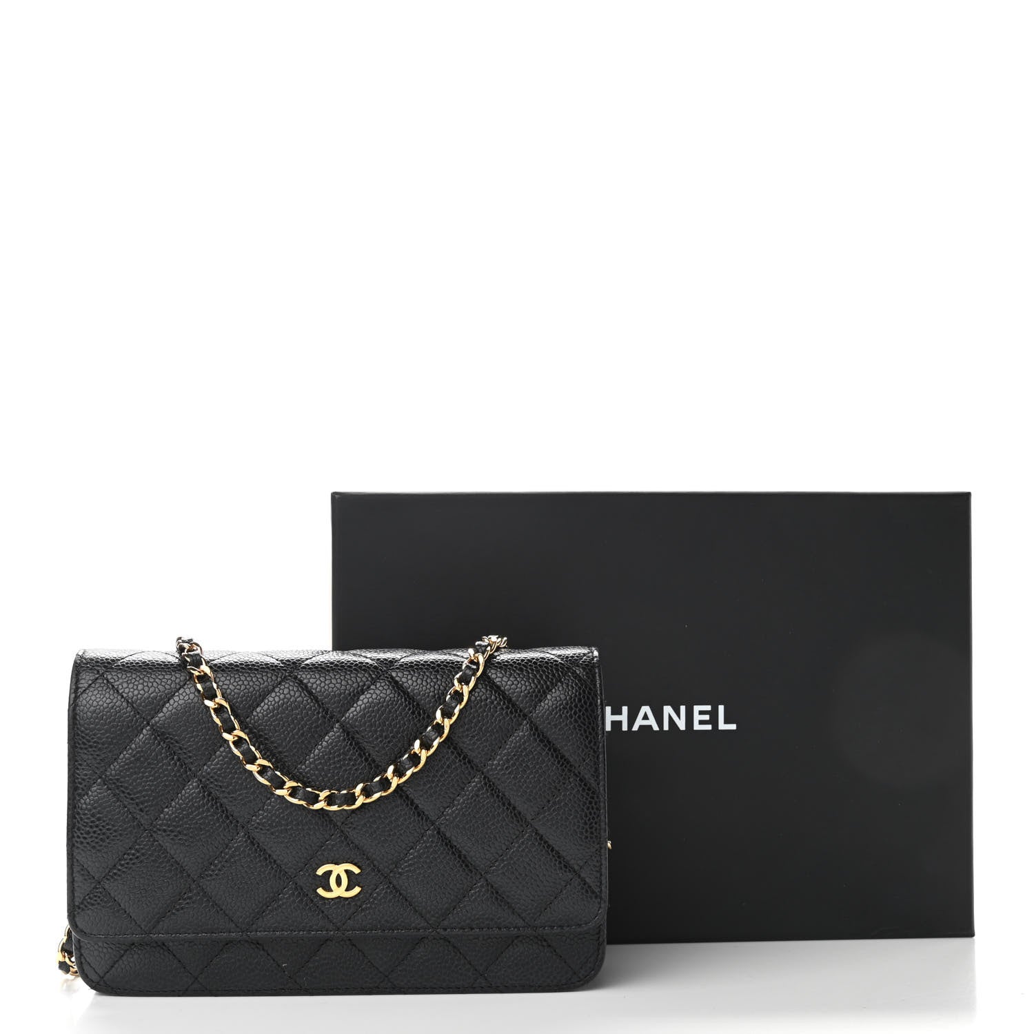 Chanel Caviar Quilted Wallet On Chain WOC Black 12 of 12