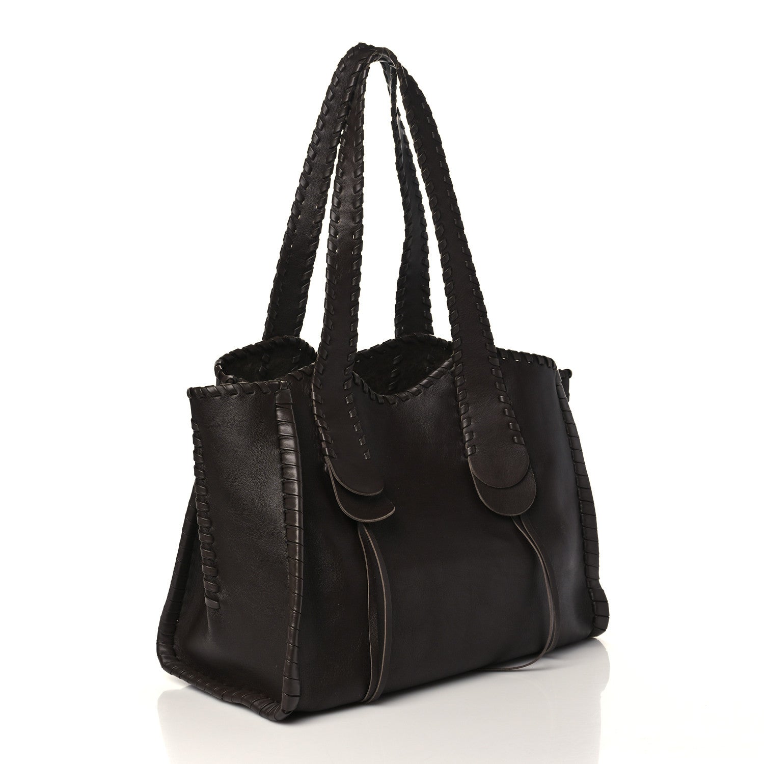Chloe Calfskin Large Mony Tote Bold Brown 3 of 9