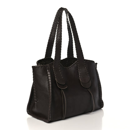 Chloe Calfskin Large Mony Tote Bold Brown 3 of 9