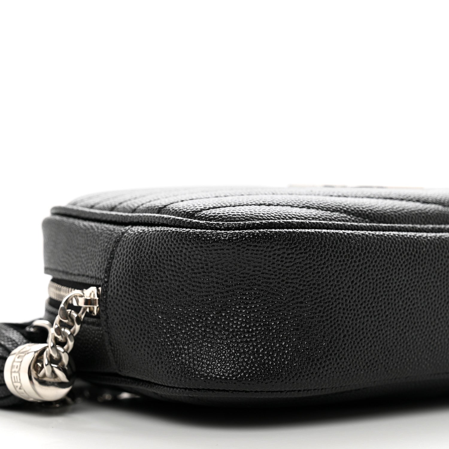 Saint Laurent Grain De Poudre Matelasse Monogram Mini Lou Camera Bag Black 9 of 10