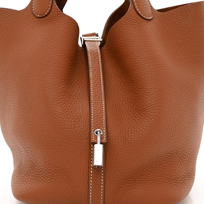 Hermes Taurillon Clemence Picotin Lock 22 MM Gold 8 of 10