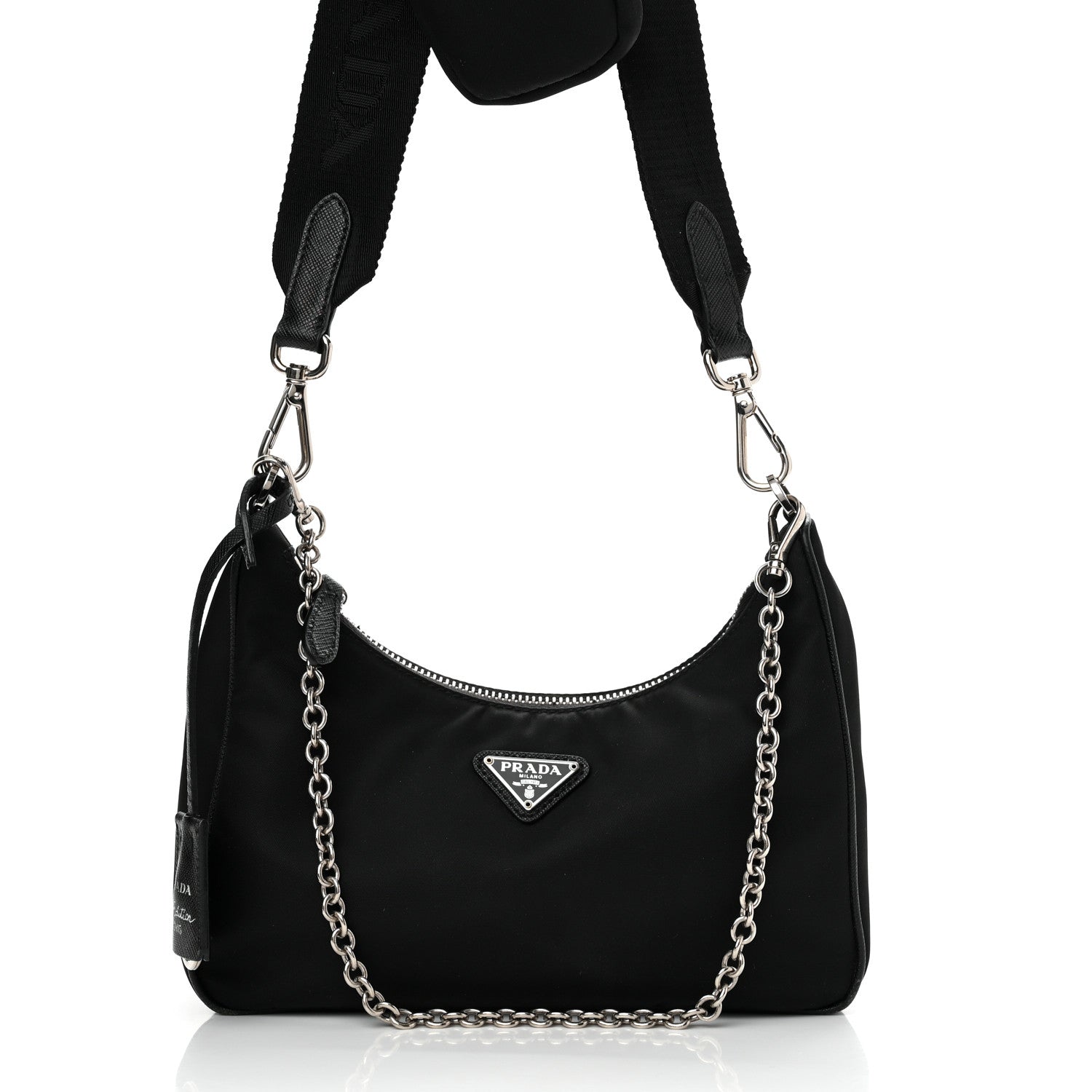 Prada Nylon Re-Edition 2005 Shoulder Bag Black 9 of 11