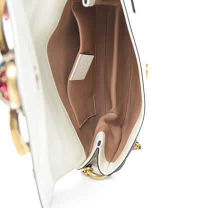 Gucci Nappa Pearl Studded Mini Queen Margaret Broadway Shoulder Bag Mystic White 5 of 9