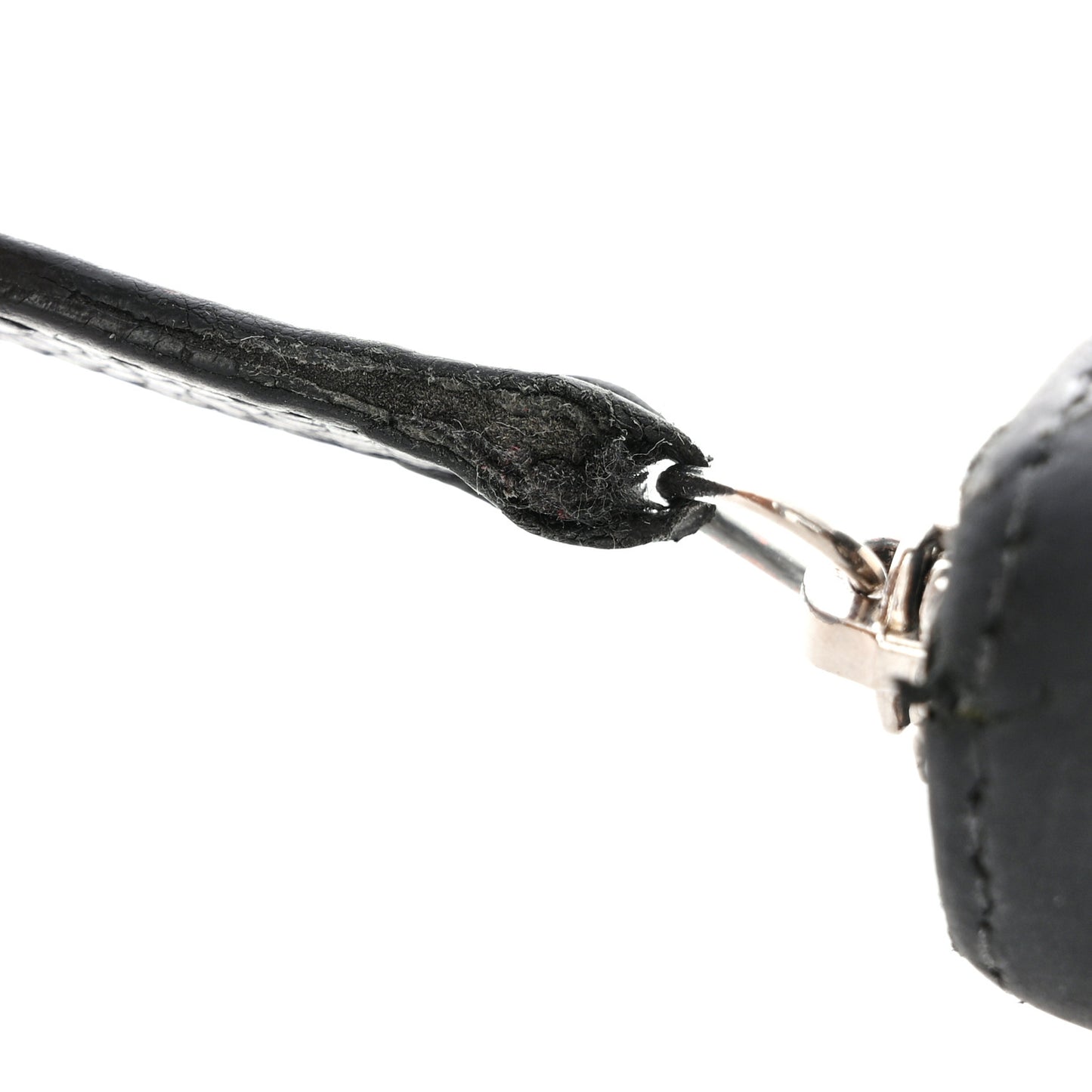 Caviar Quilted Zip Coin Purse Black