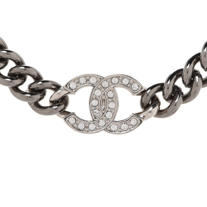 Chanel Ruthenium Crystal Chain CC Lucky Charms Choker Silver 4 of 6