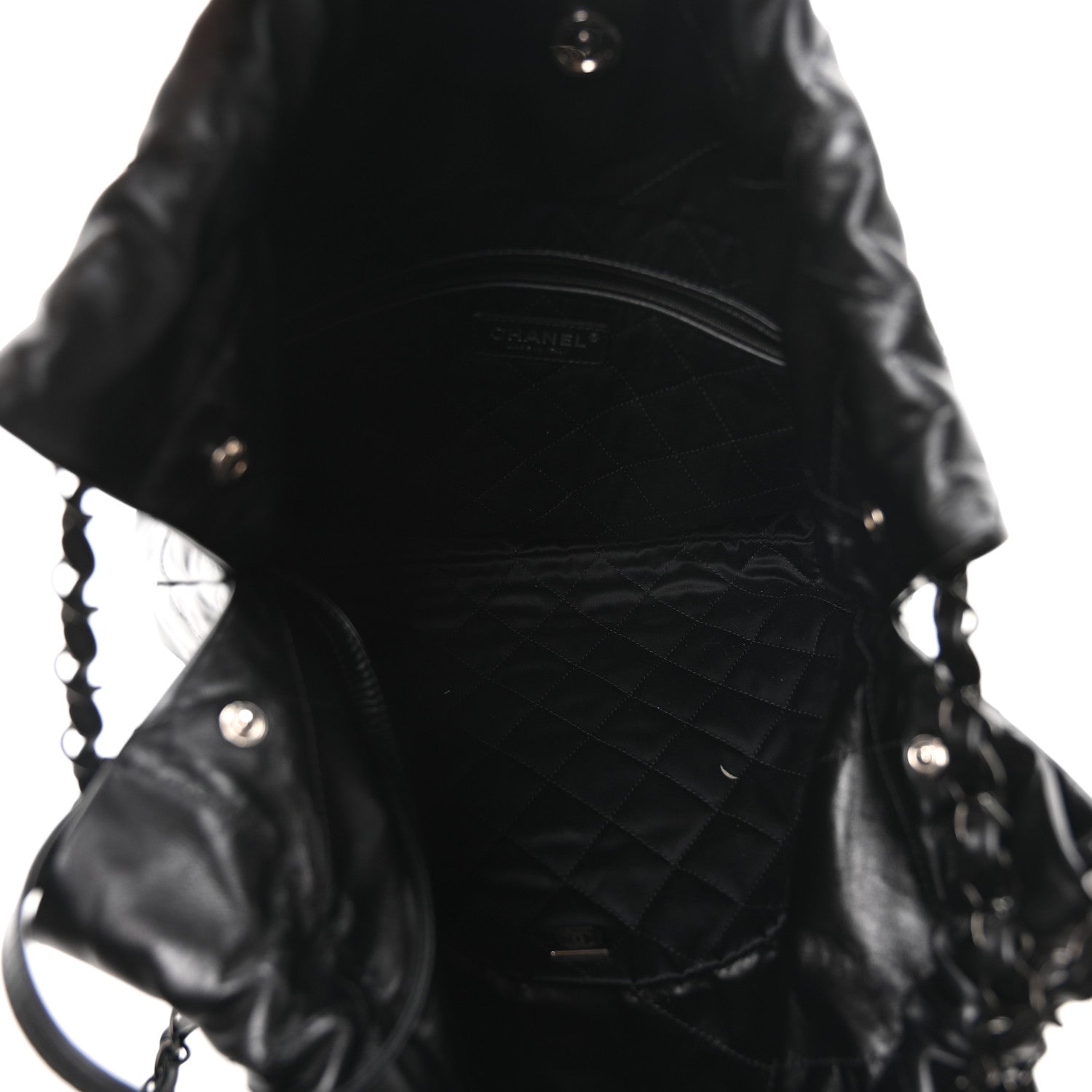 Chanel Shiny Calfskin Quilted Small Chanel 22 So Black 6 of 11