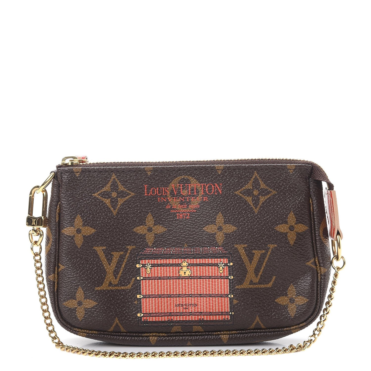 Louis Vuitton Monogram Trunks and Locks Mini Pochette Accessories 1 of 8