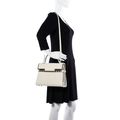 Delvaux Crispy Calfskin MM Tempete Satchel White 2 of 9
