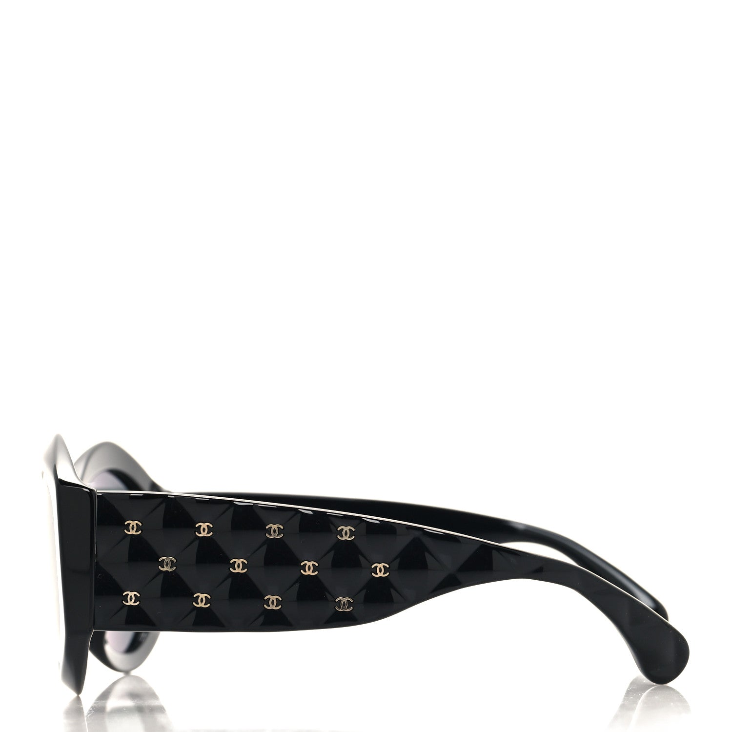 Chanel Acetate Quilted CC Sunglasses 5486-A Black 3 of 7