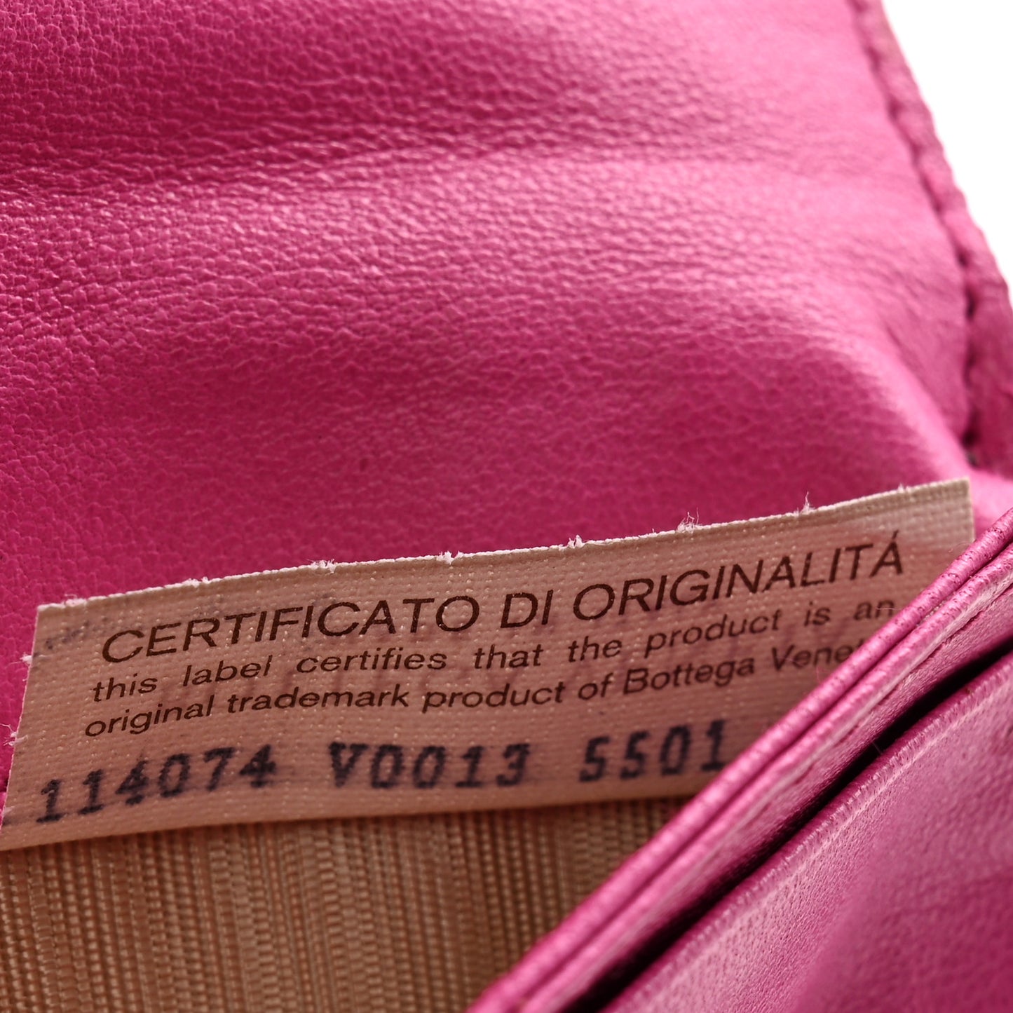 Nappa Intrecciato Continental Snap Wallet Fuchsia