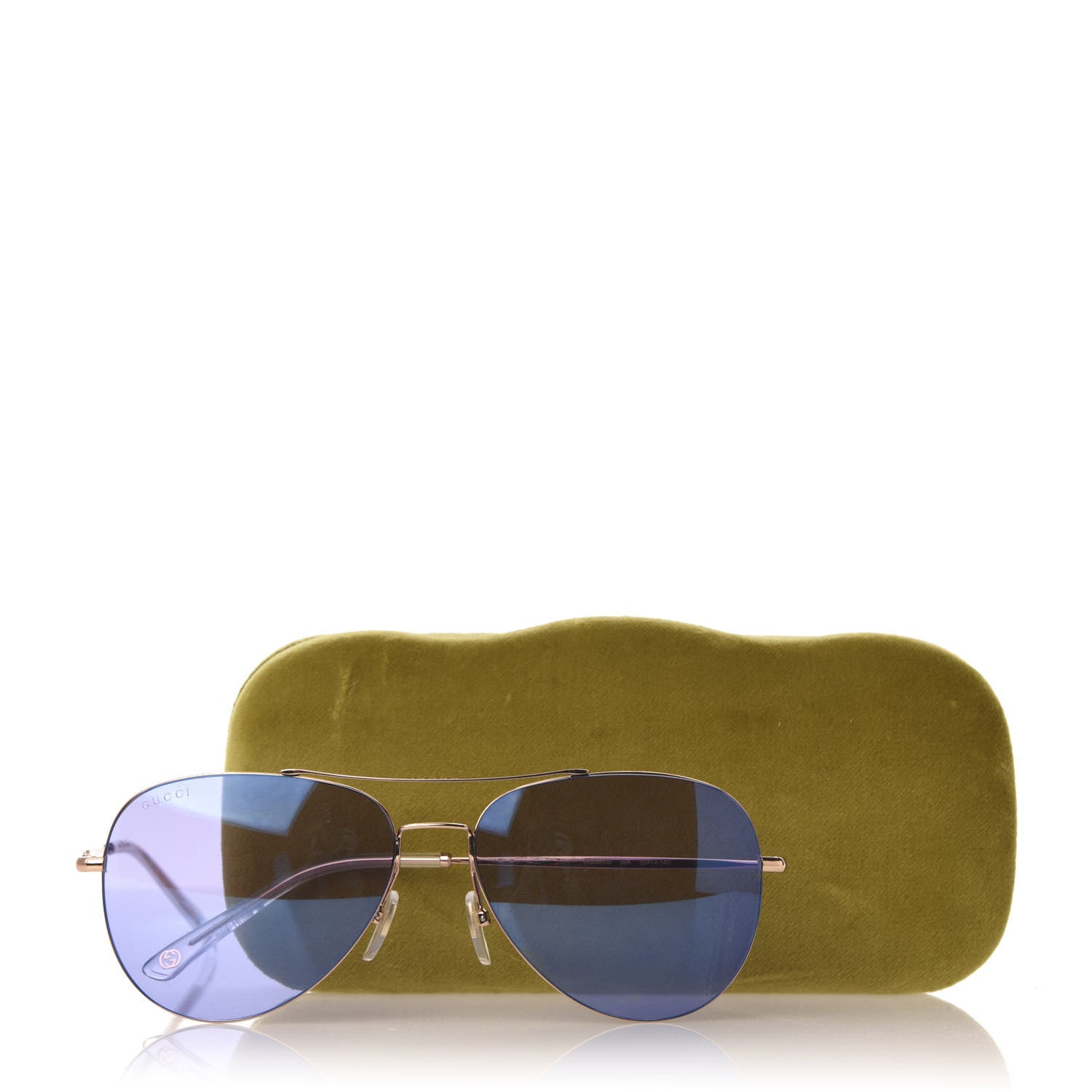 Gucci Metal Aviator Sunglasses GG0500S Blue 8 of 8
