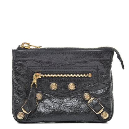 Balenciaga Agneau Giant 12 Gold Hardware M Porte-Monnaie Coin Purse Black 1 of 8