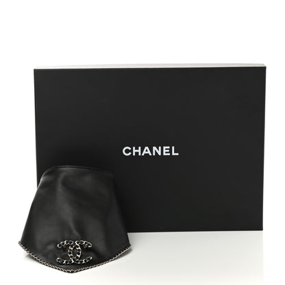 Chanel Lambskin Calfskin Chain CC Bandana Black Gold 11 of 11