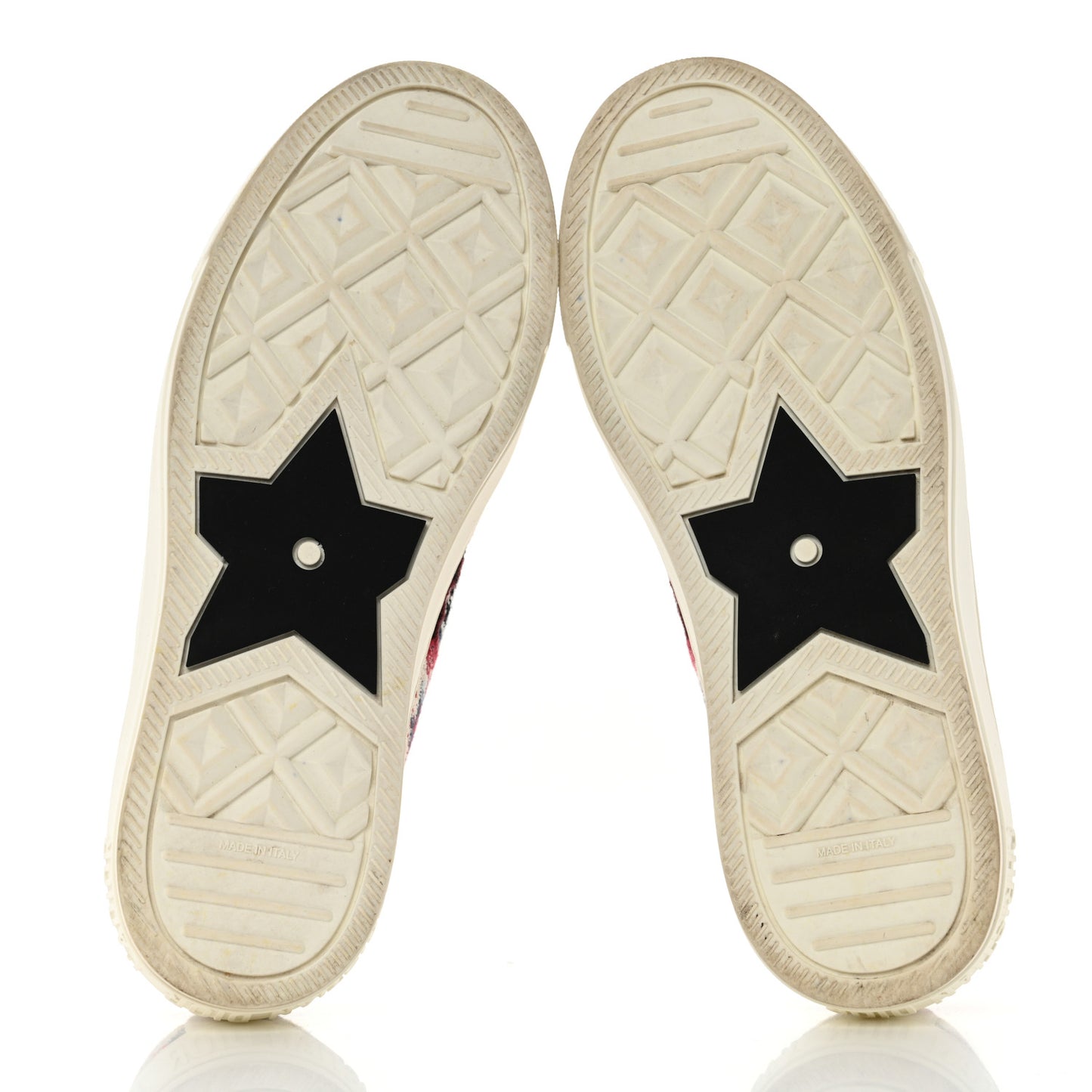 Cotton Floral Pop Embroidered Walk'N'Dior Low Top Sneakers 37 Red Multicolor