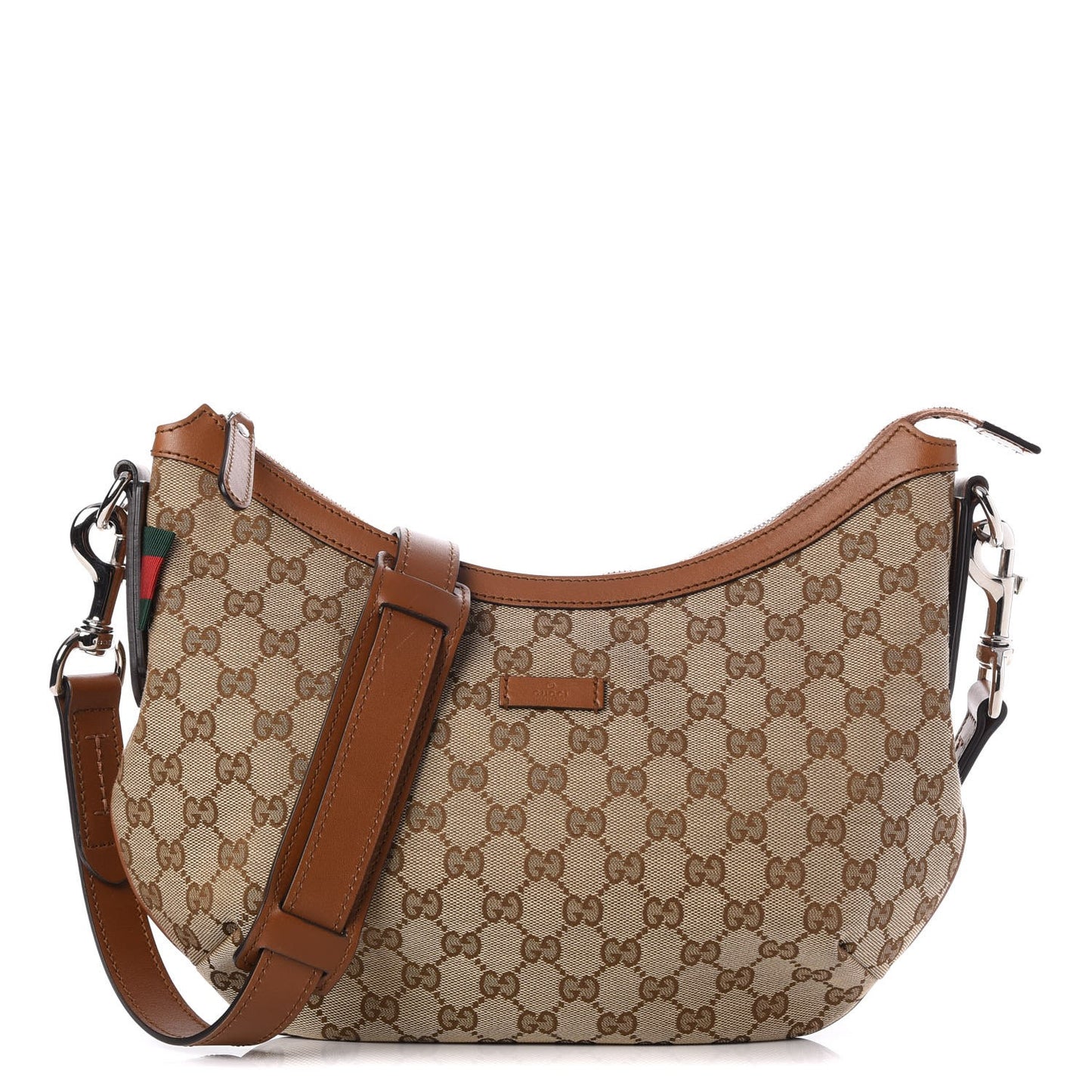 Monogram Medium Half Moon Hobo Brown